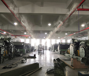 浙江沃伦特羊绒科技车间一站式喷雾加湿系统安装