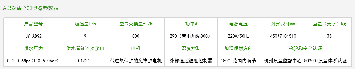 ABS2离心加湿器 ABS2离心加湿器