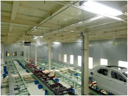 广汽新能源汽车公司干雾加湿器加湿除尘案例