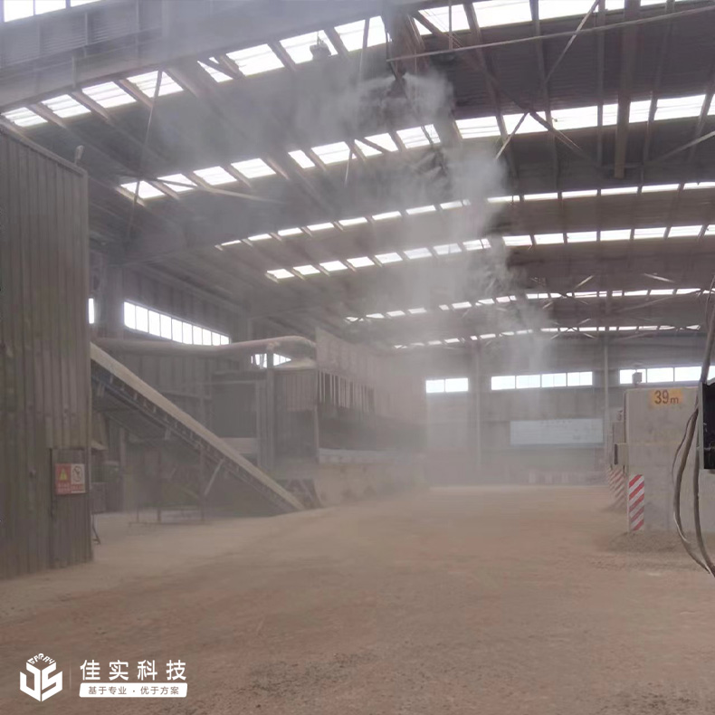 安吉交通建设工程有限公司为料仓安装佳实高压喷雾降尘系统