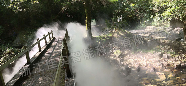 桐庐白云涧人造雾系统完成安装
